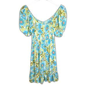Billabong Something Pretty Mini Dress Size XS Tropical Floral Beachy Vacation